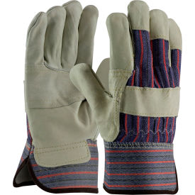 PIP Top Grain Cowhide Leather Palm Gloves Economy Grade Reinforced Palm L 87-1563P