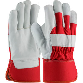 PIP Top Grain Goatskin Leather Palm Gloves Premium Grade Gunn Pattern Red L 87-1944/L