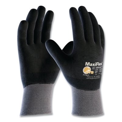 Maxiflex Ult 15G Gry Nylon Shell Full Coat Blk MPN:34-876/XXS