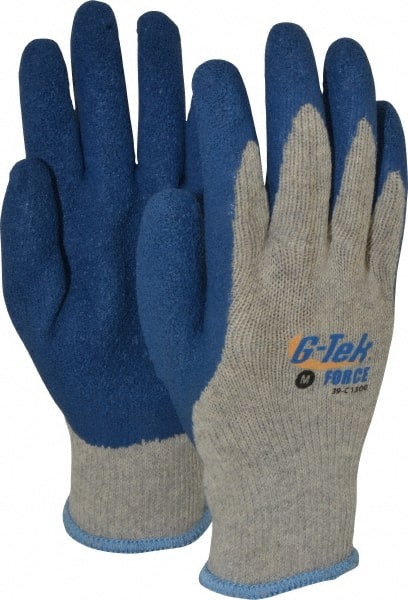 Work Gloves: G-Tek® FORCE 39-C1300, Size Medium, Latex-Coated Cotton & Polyester, General Purpose MPN:39-C1300/M