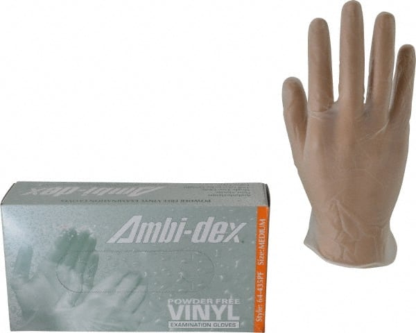Disposable Glove: Series Ambi-Dex, Size Medium, 5.0 mil, Synthetic Polymer Coated, Vinyl, General Purpose Grade, Powder-Free MPN:64-435PF/M - Pkg Qty 100