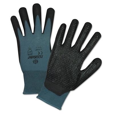 Black Bi-Polymer Palm Coat With Dots MPN:715SBP/L