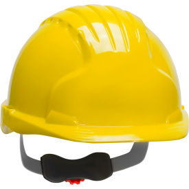 Evolution Deluxe 6151 Cap Style Hard Hat HDPE Shell 6-Pt Polyester Suspension Ratchet Adj. Yellow 280-EV6151-20