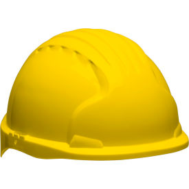 Evolution Deluxe Short Brim Hard Hat HDPE Shell 6-Pt Suspension w/Ratchet Adjustment Yellow 280-EV6151S-20