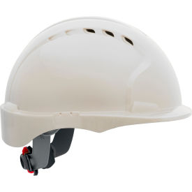 Evolution Deluxe 6151 Short Brim Hard Hat HDPE Shell 6-Pt Suspension Ratchet Adjustment White 280-EV6151SV-10
