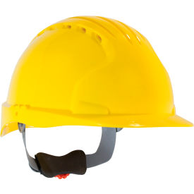 Evolution Deluxe 6151 Standard Brim Vented Hard Hat HDPE Shell 6-Pt Suspension Yellow 280-EV6151V-20