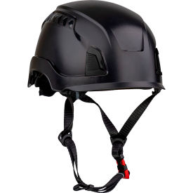 Traverse™ Industrial Climbing Helmet 4-Point Chin Strap Non-Vented Type 1 Black 280-HP1490R-11