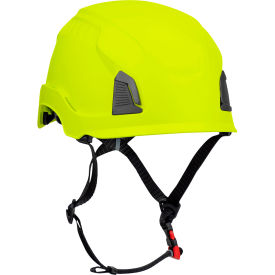 Traverse™ Industrial Climbing Helmet 4-Point Chin Strap Non-Vented Type 1 Hi-Vis Yellow 280-HP1490R-44
