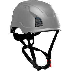 Traverse™ Industrial Climbing Helmet 4-Point Chin Strap Vented Type 1 Gray 280-HP1490RV-09