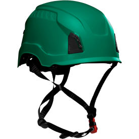 Traverse™ Industrial Climbing Helmet 4-Point Chin Strap Non-Vented Dark Green 280-HP1491R-04