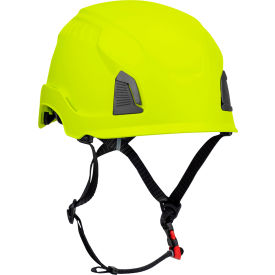 Traverse™ Industrial Climbing Helmet 4-Point Chin Strap Non-Vented Hi-Vis Yellow 280-HP1491R-44