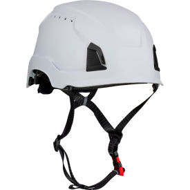Traverse™ Industrial Climbing Helmet 4-Point Chin Strap Vented White 280-HP1491RV-01