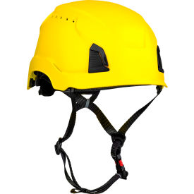 Traverse™ Industrial Climbing Helmet 4-Point Chin Strap Vented Yellow 280-HP1491RV-02