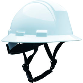 Kilimanjaro™ Full Brim Safety Helmet 4-Point Textile Non-Vented White 280-HP642R-CH-01