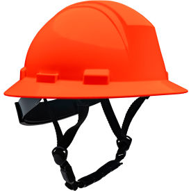 Kilimanjaro™ Full Brim Safety Helmet 4-Point Textile Non-Vented Orange 280-HP642R-CH-03
