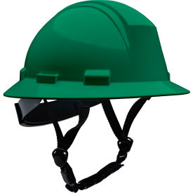 Kilimanjaro™ Full Brim Safety Helmet 4-Point Textile Non-Vented Dark Green 280-HP642R-CH-04
