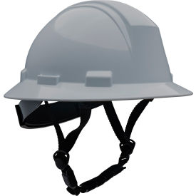 Kilimanjaro™ Full Brim Safety Helmet 4-Point Textile Non-Vented Gray 280-HP642R-CH-09