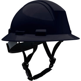 Kilimanjaro™ Full Brim Safety Helmet 4-Point Textile Non-Vented Black 280-HP642R-CH-11