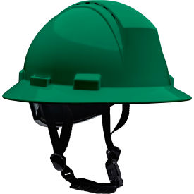 Kilimanjaro™ Full Brim Safety Helmet 4-Point Textile Vented Dark Green 280-HP642RV-CH-04