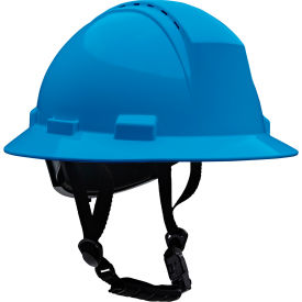 Kilimanjaro™ Full Brim Safety Helmet 4-Point Textile Vented Sky Blue 280-HP642RV-CH-07