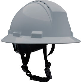Kilimanjaro™ Full Brim Safety Helmet 4-Point Textile Vented Gray 280-HP642RV-CH-09