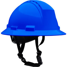 Kilimanjaro™ Full Brim Safety Helmet 4-Point Textile Vented Royal Blue 280-HP642RV-CH-17