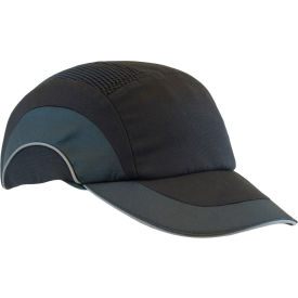 HardCap A1+ Baseball Style Bump Cap HDPE Protective Liner W/Adjustable Back Black 282-ABR170-11