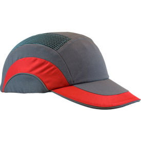 HardCap A1+ Baseball Style Bump Cap HDPE Protective Liner W/Adjustable Back Red 282-ABR170-62