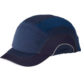 HardCap A1+ Baseball Style Bump Cap HDPE Protective Liner W/Adjustable Back Short Brim Navy 282-ABS150-21