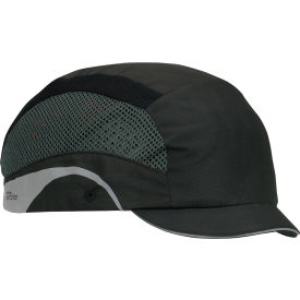 HardCap Aerolite Lightweight Baseball Style Bump Cap HDPE Liner and Adj. Back Micro Brim Black 282-AEM130-11