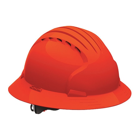 Vented Fb Hard Hat w/Hdpe Shell 6-Pt Poly Susp MPN:280-EV6161V-OR