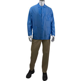 Uniform Technology™ StatStar Short ESD Labcoat 2XL Royal Blue BR49A-44RB-2XL