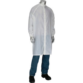 Uniform Technology™ Cleanroom Frock with Military Collar 2XL White CFR-60WH-2XL