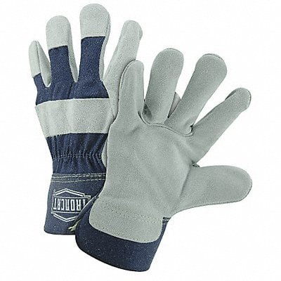 Lthr Palm Gloves Cowhide Blu/Gray S PK12 MPN:IC5/S