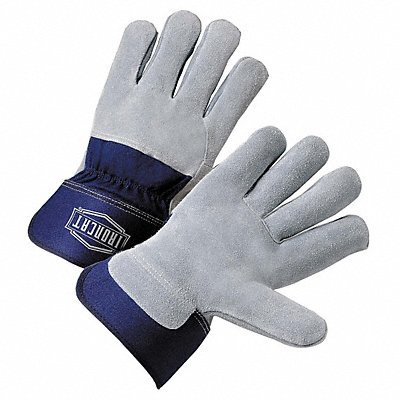 Lthr Palm Gloves Cowhide Blu/Gray S PK12 MPN:IC6/S