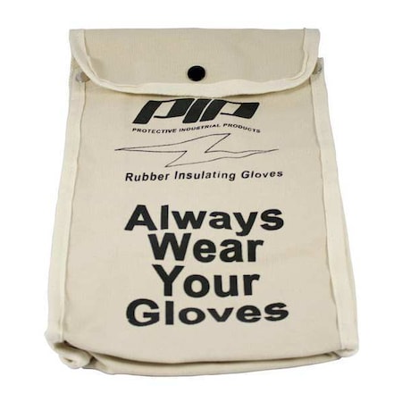 Protective Canvas Bag for Rubber Insulating Gloves, Canvas, Off-White, 11
