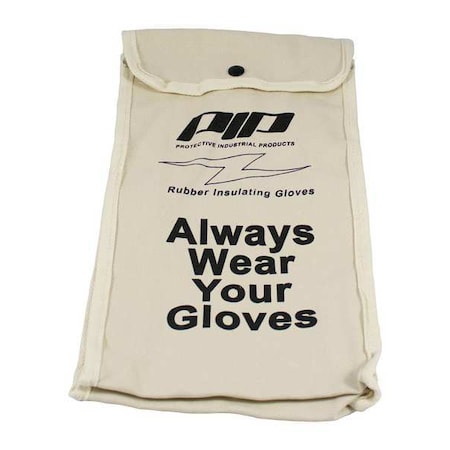 Protective Canvas Bag for Rubber Insulating Gloves, Canvas, Off-White, 14