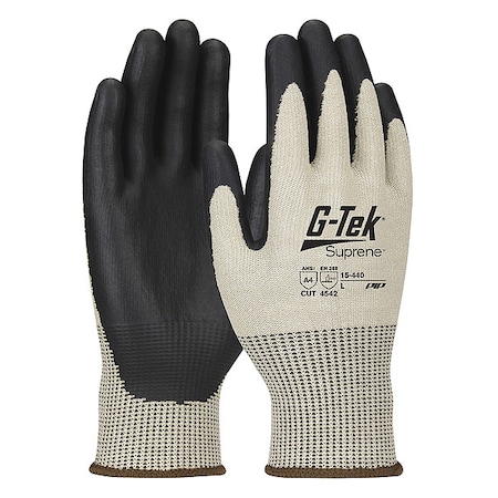 Cut-Resistant Glove, Cut Level A4, Dipped, Water-Based Polyurethane, Sandy, XS 12 PK MPN:15-440/XS