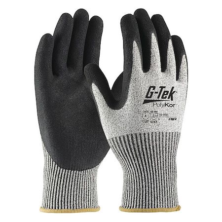 Cut-Resistant Glove, Cut Level A4, Dipped, Foam Nitrile, Sandy, L 12 PK MPN:16-350/L