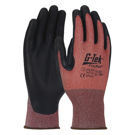 Cut-Resistant Glove, Cut Level A3, Dipped, Water-Based Polyurethane, Sandy, L 12 PK MPN:16-368/L