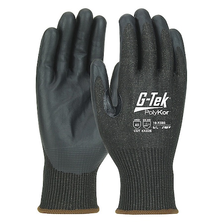 Cut-Resistant Glove, Cut Level A5, Dipped, Water-Based Polyurethane, Sandy, L 12 PK MPN:16-X585/L