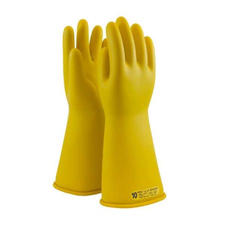 Electrical-Insulating Gloves, 17, 000V AC, 25, 000V DC, Rubber, 14 in Length, Yellow, Size 9 MPN:170-2-14/9