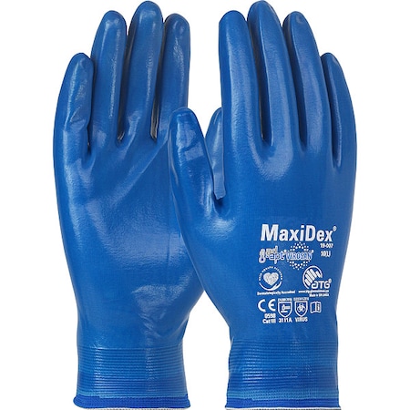 Knit Gloves, Flat Full, Elastic, L, 1 PR MPN:19-007/L