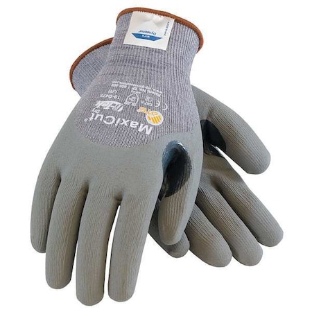 Cut Resistant Coated Gloves, Cut Level A4, Dipped, Foam Nitrile, Sandy, L 1 PR MPN:19-D475
