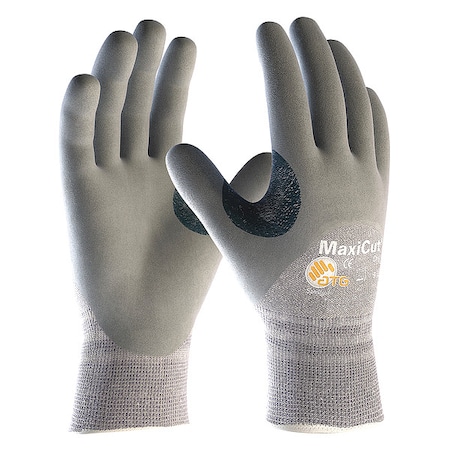 Cut Resistant Coated Gloves, Cut Level A4, Dipped, Foam Nitrile, Sandy, M 1 PR MPN:19-D475/M