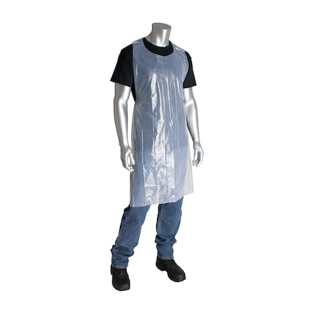 Light Weight Embossed Polyethylene Apron, White, 46 in, 28 x 46 in MPN:200-01002