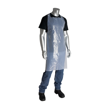 Polyethylene Apron, 1 Mil Smooth, White, 46 in, 28 x 46 in MPN:200-06001