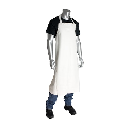 Heavy Duty Vinyl Apron, 20 Mil, White, Vinyl (PVC), White, 45 in, 35 x 45 in MPN:200-20001