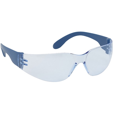 Zenon Z12™, Safety Glasses, Anti-Fog & Anti-Scratch, Blue Lens, Blue Frame, Frameless, 1 PR MPN:250-01-D553