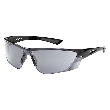 Recon, Safety Glasses, Anti-Fog & Anti-Scratch, Gray Lens, Black Frame, Half-Frame, 1 PR MPN:250-32-0551
